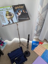 Buffet Crampon B12 Clarinet with Case, Instrument + Music Stand & Music Books