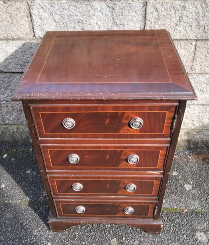 Vintage mahogany inlaid hifi