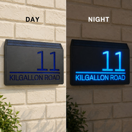 Led house sign - sign, powered