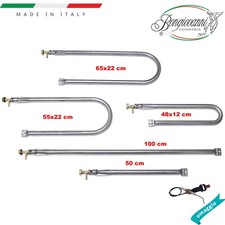Bruciatore a gas Gpl Metano cm 48-55-65 per barbecue pietra ollare piastra ghisa