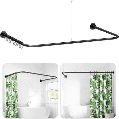 Shaped shower curtain rail - l,