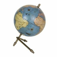 Blue Colour Globe with Support Bars – 20cm – Topographical Decorative Piece