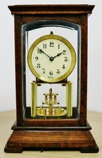 Antique German Gustav Becker 400 Day Anniversary Mahogany Torsion Mantle Clock