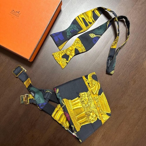 Hermes silk cummerbund bow - hermes,