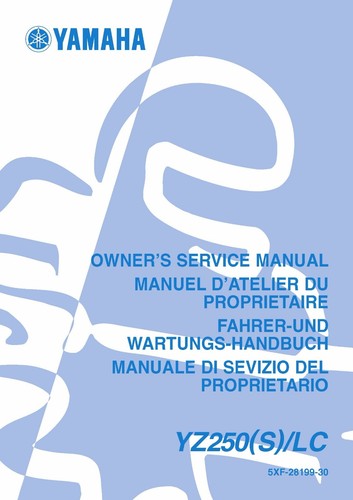 Yamaha service workshop manual