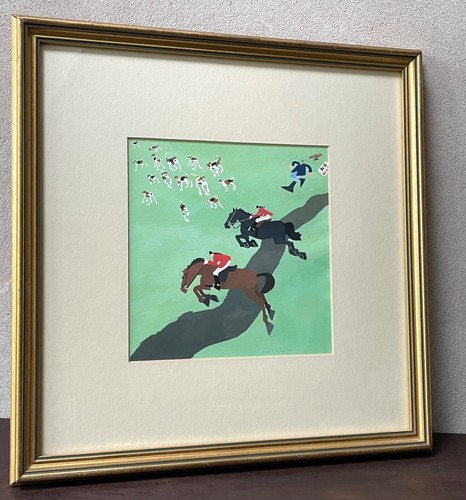 Vintage painting hunting - painting, by
