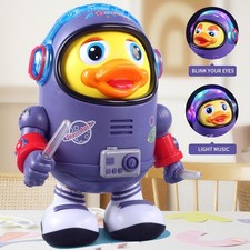 Kids Montessori Electric Space Duck Music Move Walk Dancing Interactive Toys New