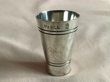 ART DECO VINTAGE STYLE 1/3 GILL DRINKS MEASURE MADE BY BONZER ENGLAND WELL USED.