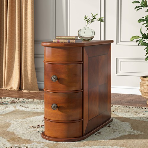 Wood end table with - wood,