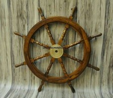 36 Inch Wooden Ship Steering
