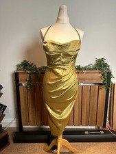 ASOS design green satin mini