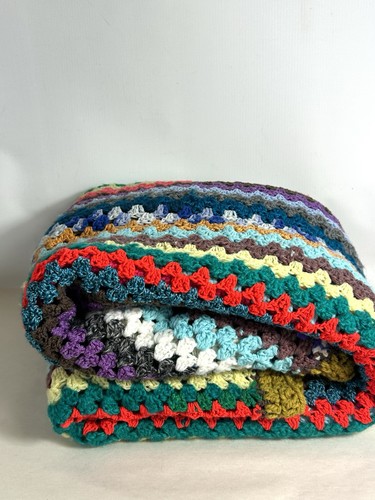 Vintage crochet blanket throw - vintage,