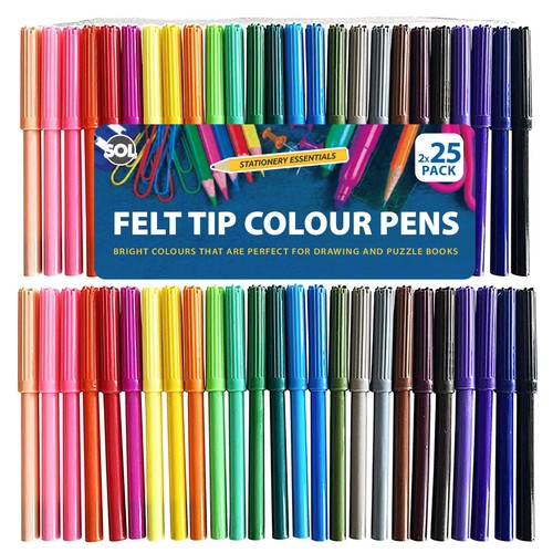 Felt tip pens set fine - felt,