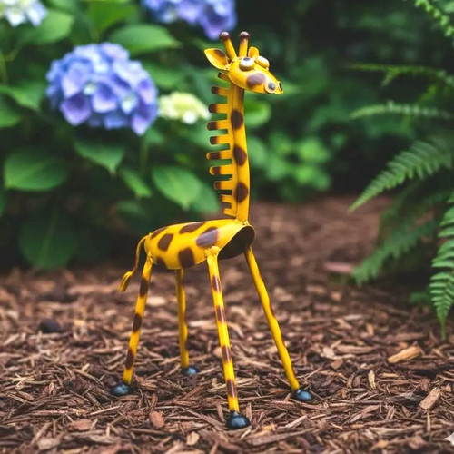 Handmade metal cartoon giraffe - handmade,
