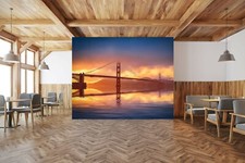 3D Sunset Bridge B041 Wallpaper Wall Mural Self-adhesive Marco Carmassi Zoe