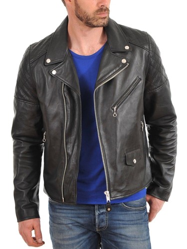 New mens leather jacket - leather, real