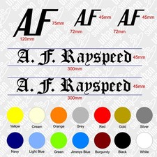 AF Rayspeed decals, Arthur