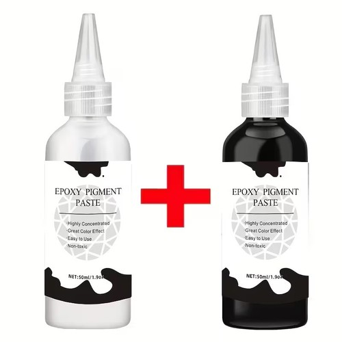 Black white epoxy resin - white,