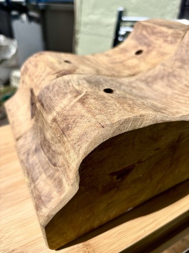 Pair handmade solid oak - of,