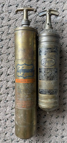 Antique brass pump - brass, fire