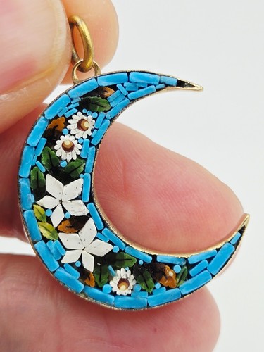Micro mosaic pendant necklace - micro,