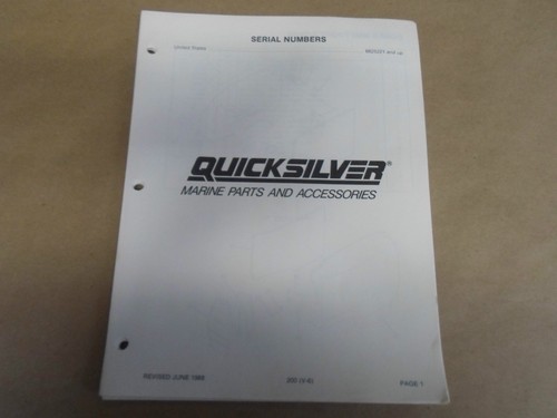 1988 quicksilver marine parts - quicksilver,