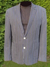 Boating Blue Striped Blazer Jacket by JASPER CONRAN Mod Cruise Regatta 46R