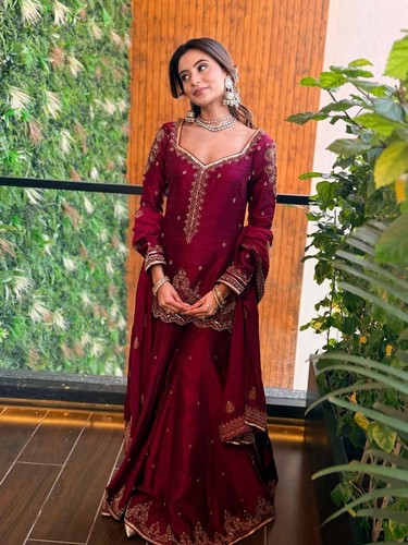 Designer pink georgette salwar - designer,