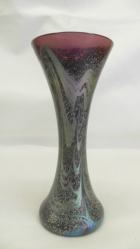 Okra iridescent glass - iridescent, vase