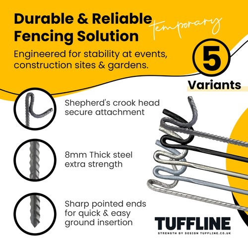 Tuffline fencing pins stakes - tuffline,