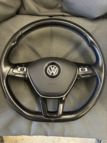 Leather steering wheel with - steering,