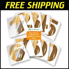 Gold Chrome Vinyl Numbers