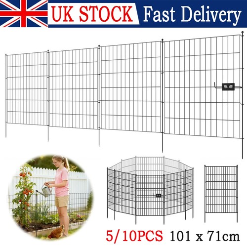 Metal garden fence with - metal,