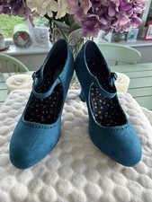 Joe Browns Shoes Size 7 Wide In Petrol Blue
