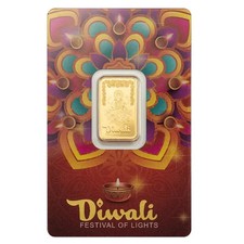 PAMP Gold Bar 5 Grams 9999 Gold 2025 Diwali Festival of Lights Blister + Case