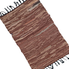 Brown Fireproof Leather Rug