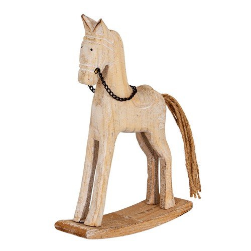 Natural rustic rocking horse - rocking,