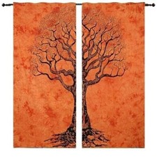 Cotton Hippie Dry Tree Boho Mandala Tapestry Door Curtain Decor Window Curtains