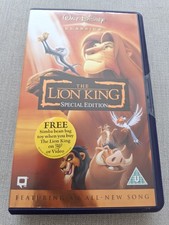 VHS VIDEO Walt Disney The Lion King Special Edition Blue Case Sealed Cert U 