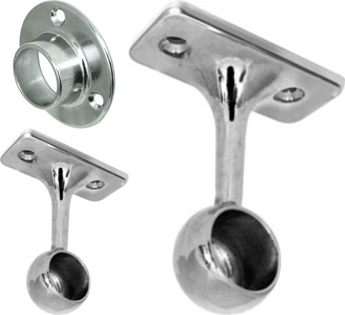 Chrome wardrobe rail fittings - chrome,