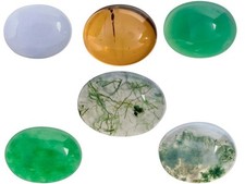 Natural Loose gemstone Oval Cabochon agate healing properties naturally coloured