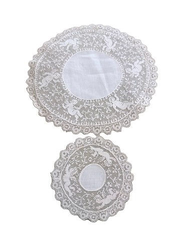 Figural cupid filet lace - 21,