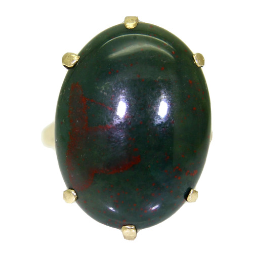 Large vintage bloodstone - large, 9ct