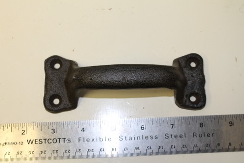 Small cast iron door handle - iron,