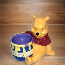 Vintage Disney Pooh figurine, ceramic Winnie The Pooh Hunny egg cup, holder