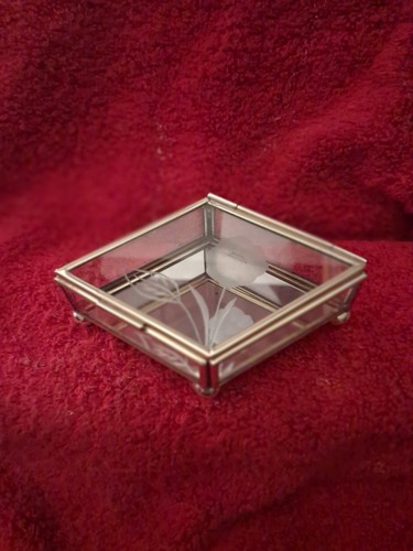 Vintage glass brass - glass,