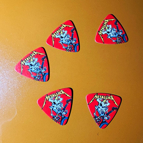 Metallica red guitar pick - guitar,