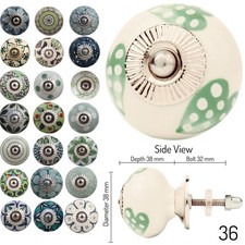 Ceramic GREEN Door Knob