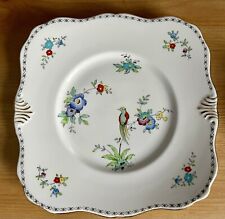 Tuscan English bone china sandwich plate. Bird of Paradise floral 1936 - 1947