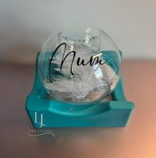 Memorial Globe Feather Keepsake Candle Holder